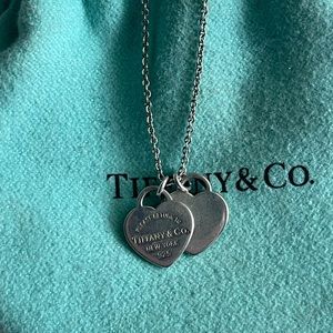 Return to Tiffany double heart tag, silver mini